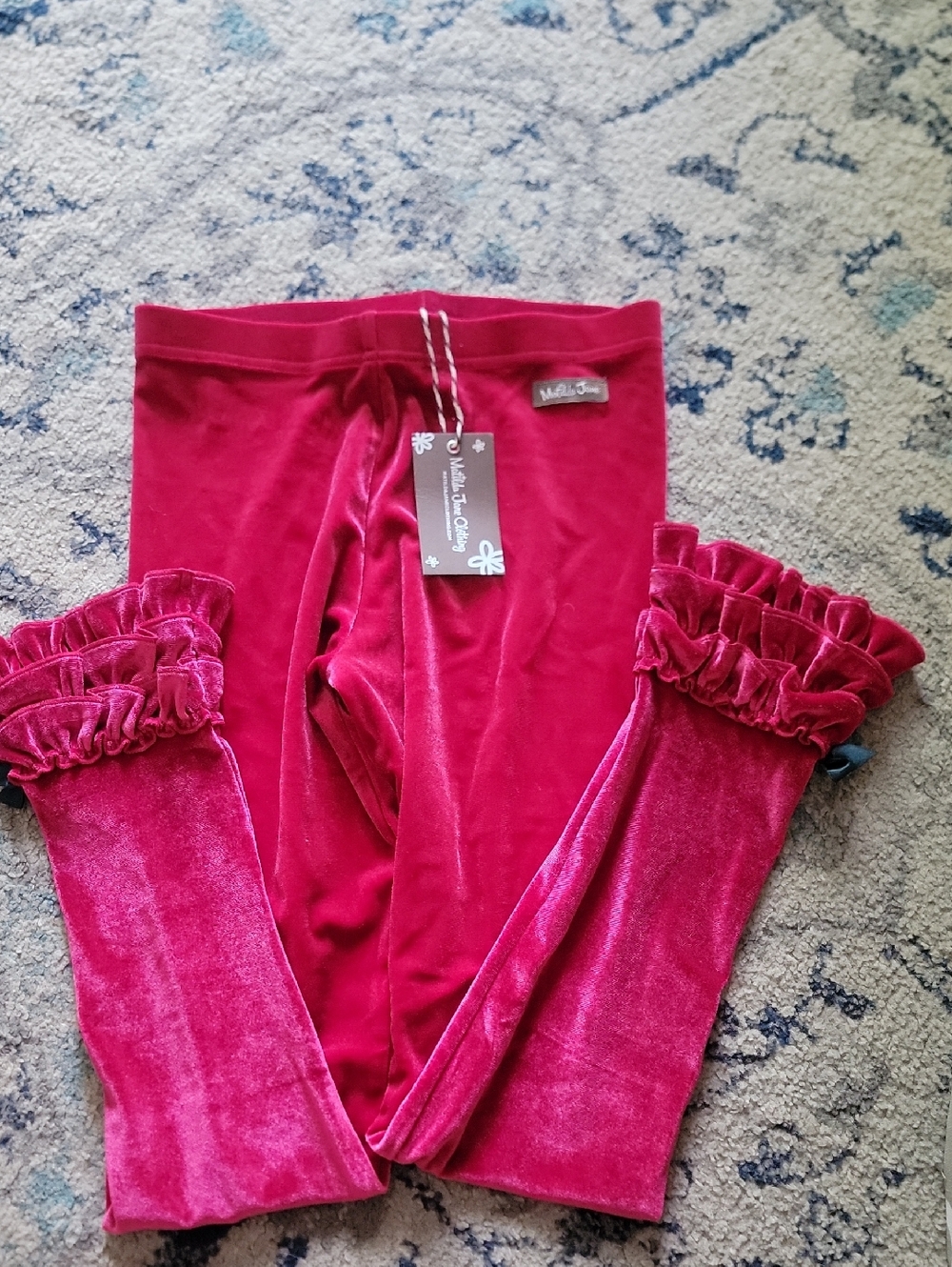 Matilda Jane Velvet Leggings in Bright Pink